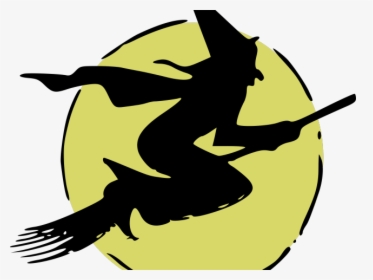 Witch Clipart Flying Witch - Witch Moon Clip Art, HD Png Download, Transparent PNG