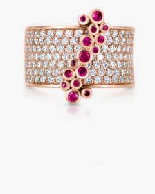 Saddle Mini Ring With Diamonds And Rubies - Pearl, HD Png Download, Transparent PNG