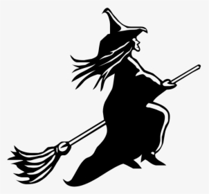 Drawing Witch Broom Transparent Background - Transparent Background Witch Clipart, HD Png Download, Transparent PNG