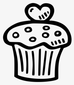 Muffins Png Black And White - Portable Network Graphics, Transparent Png, Transparent PNG
