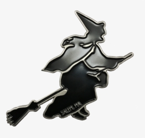 Vintage Flying Witch Enamel Pin - Cartoon, HD Png Download, Transparent PNG