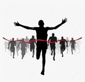 Runner Finish Line Silhouette, HD Png Download, Transparent PNG