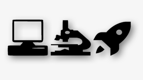 Computer Microscope Rocket - Silhouette, HD Png Download, Transparent PNG