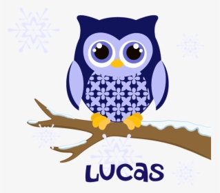 Custom Name Winter Owl Blue Ornament Clipart (700x700), - Owl, HD Png Download, Transparent PNG