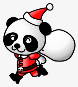 Santa Hat Png Panda - Santa Panda, Transparent Png, Transparent PNG