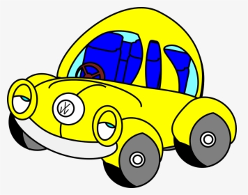 Yellow Cartoon Beetle Car Png Clipart Vw Beetle - Yellow Bug Car Cartoons, Transparent Png, Transparent PNG