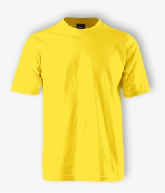 Yellow Shirt Png - Front T Shirt Yellow Plain, Transparent Png, Transparent PNG