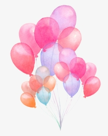 Colorful Balloons Png Picture - Balloon Watercolor, Transparent Png, Transparent PNG