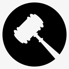 Gavel Computer Icons Law Symbol Judge - Symbol Law Black And White, HD Png Download, Transparent PNG