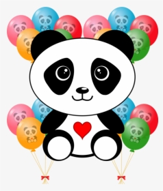 Toy,food,balloon - Clip Art Panda Bear, HD Png Download, Transparent PNG