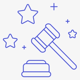 03 Law Court Hammer Judge - Objetos Con Líneas Paralelas, HD Png Download, Transparent PNG