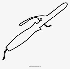 Curling Iron Coloring Page - Line Art, HD Png Download, Transparent PNG