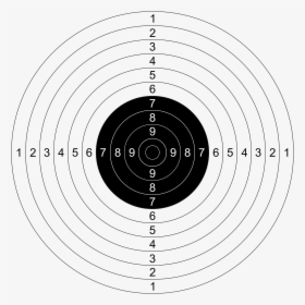 Issf 25 Meter Precision And 50 Meter Pistol Target - Shooting Target Png, Transparent Png, Transparent PNG