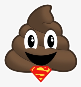 Super Poop Emoji - Transparent Poop Emoji, HD Png Download, Transparent PNG