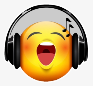 Headphones Emoji - Emoji Singing Png, Transparent Png, Transparent PNG