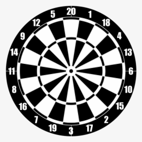 Download And Use Target Icon Clipart - Clipart Black And White Dartboard, HD Png Download, Transparent PNG