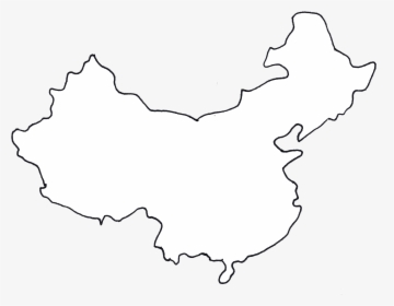Black And White China Map - China Map Black And White, HD Png Download, Transparent PNG
