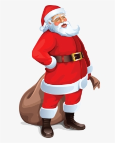 Santa Claus Brown Bag - Santa Claus Images Hd Png, Transparent Png, Transparent PNG