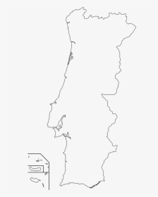 Outline Map Of Portugal, HD Png Download, Transparent PNG
