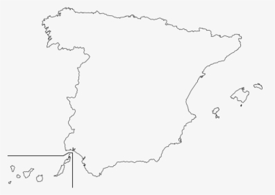 Outline Map Of Spain - Spain Map Outline, HD Png Download, Transparent PNG