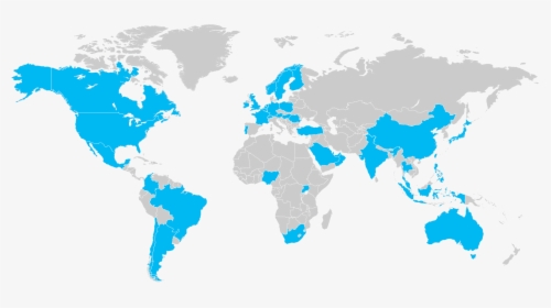 World Map Transparent - Grey World Map Png, Png Download, Transparent PNG