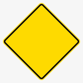 Diamond Warning Sign - Blank Yellow Diamond Road Sign, HD Png Download, Transparent PNG