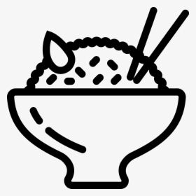 Fried Rice Black And White, HD Png Download, Transparent PNG