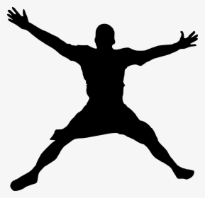 Silhouette Person Dance Clip Art - Silhouette Of Person Jumping, HD Png Download, Transparent PNG