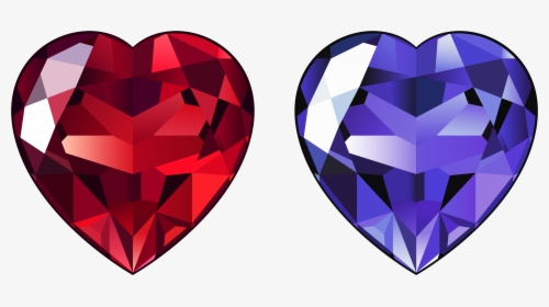 Transparent Diamond Ring Clip Art - Diamond Heart Transparent Background, HD Png Download, Transparent PNG