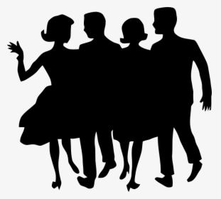 People, Dance, Dancing, Silhouette, Man, Woman, Party - Transparent 1950s Clip Art, HD Png Download, Transparent PNG