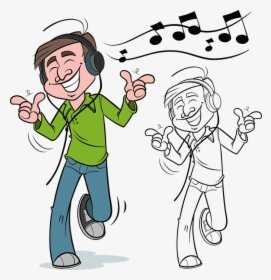 Man, Music, Dancing, Dance, People, Male, Person - Listen To Music Clipart, HD Png Download, Transparent PNG