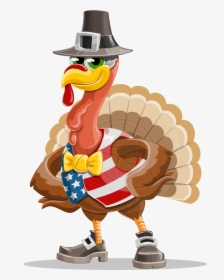 Cartoon Turkeys With Hat, HD Png Download, Transparent PNG