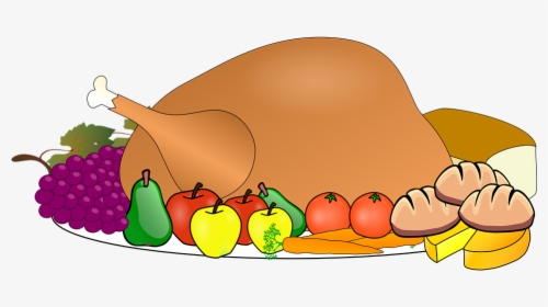 Turkey, Food, Thanksgiving, Dinner, Feast, Celebration - Thanksgiving Clip Art Free, HD Png Download, Transparent PNG