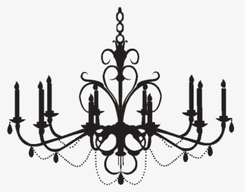 Chandelier Wall Decal Silhouette Clip Art - Cartoon Chandelier Transparent Background, HD Png Download, Transparent PNG