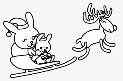 25 Pictures Gallery - Christmas Bunny Coloring Pages, HD Png Download, Transparent PNG