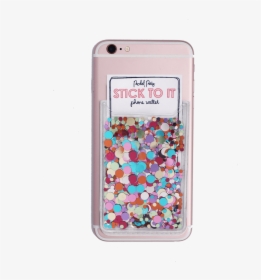 Packed Party Stick To It Multi Confetti Phone Card - Clear Adhesive Cell Phone Card Holder, HD Png Download, Transparent PNG
