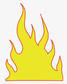 Vector Flame Clipart Image - Yellow Flames, HD Png Download, Transparent PNG