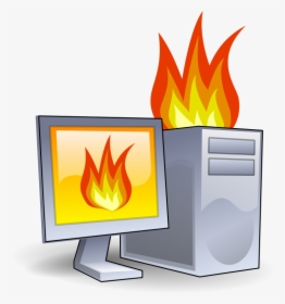 Computer On Fire Clipart, HD Png Download, Transparent PNG
