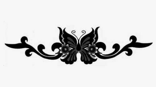 Resources / Abstract Swirls And Floral Brushes - Butterfly Design For Tattoo, HD Png Download, Transparent PNG