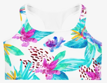 Sports Bra - Tropical - Coconut Cheeks - Swimsuit Top - Swimsuit Top, HD Png Download, Transparent PNG