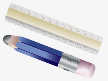 Ruler And Pencil Clip Arts - Kalem Cetvel Png, Transparent Png, Transparent PNG