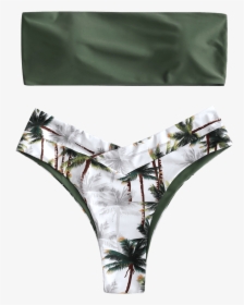 Coconut Trees Bandeau Bikini Set   Class Lazy - Spodnji Del Kopalk Brazilke, HD Png Download, Transparent PNG
