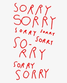 #art #sorry #handwriting #handwritten #red #quote #text - Illustration, HD Png Download, Transparent PNG