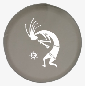 Kokopelli Flute Tribal Sun Offroad Jeep Rv Camper Spare - Jeep, HD Png Download, Transparent PNG