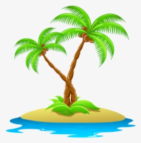 Palm Tree Island Clipart, HD Png Download, Transparent PNG