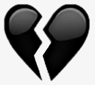 Transparent Broken Heart Clipart - Black Heart Break Emoji, HD Png Download, Transparent PNG