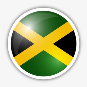 Jamaica Flag Circle Sticker Clipart , Png Download - Jamaica Flag In A Circle, Transparent Png, Transparent PNG