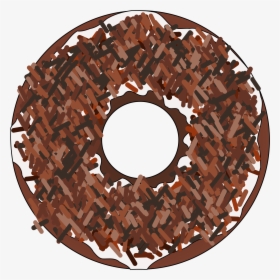 Too Many Brown Sprinkles Donut Clip Arts - Brown Donut Png, Transparent Png, Transparent PNG