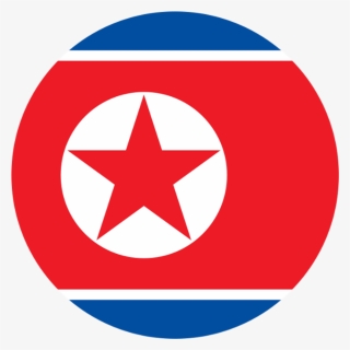 North Korea Flag Circle Clipart , Png Download - North Korea Flag Circle, Transparent Png, Transparent PNG