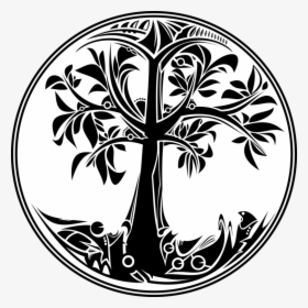 Visual Arts,plant,flower - Black And White Tree Of Life Graphic, HD Png Download, Transparent PNG